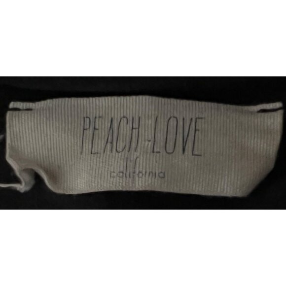 Peach Love Faux Suede Black Dress Sz Medium Womens 3/4 Sleeve Knee Length Pocket - Picture 3 of 10